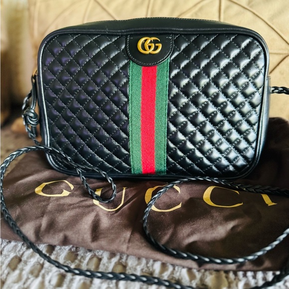 Gucci Black trapuntata Quilted camera Bag - Picture 1 of 8